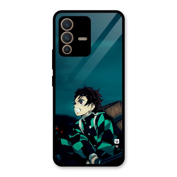 Tanjiro demon slayer Glass Back Case for Vivo V23 5G