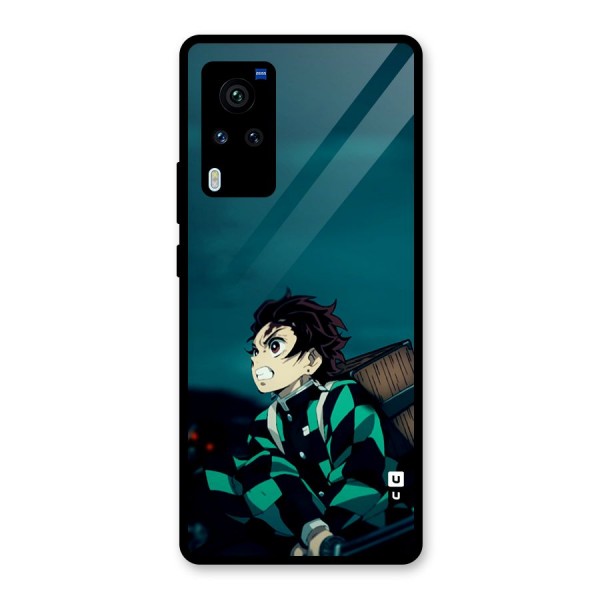 Tanjiro demon slayer Glass Back Case for Vivo X60 Pro