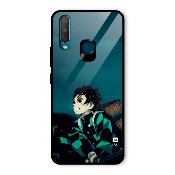 Tanjiro demon slayer Glass Back Case for Vivo Y12