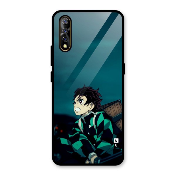 Tanjiro demon slayer Glass Back Case for Vivo Z1x