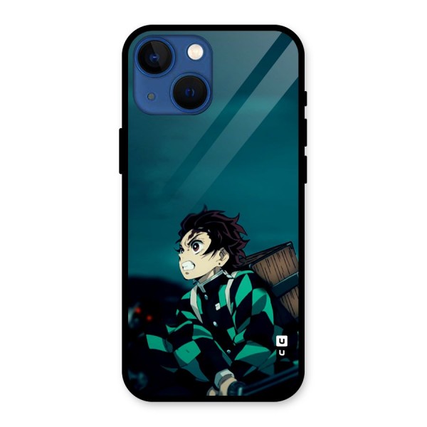 Tanjiro demon slayer Glass Back Case for iPhone 13 Mini