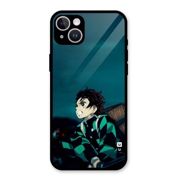 Tanjiro demon slayer Glass Back Case for iPhone 14 Plus