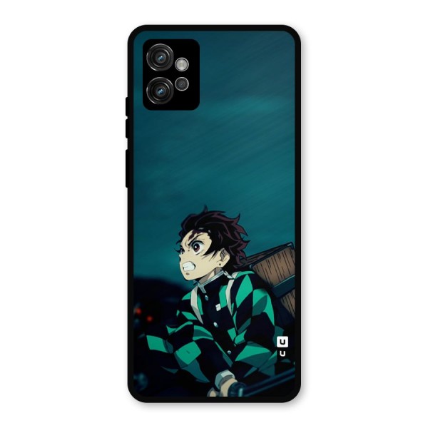 Tanjiro demon slayer Metal Back Case for Moto G32