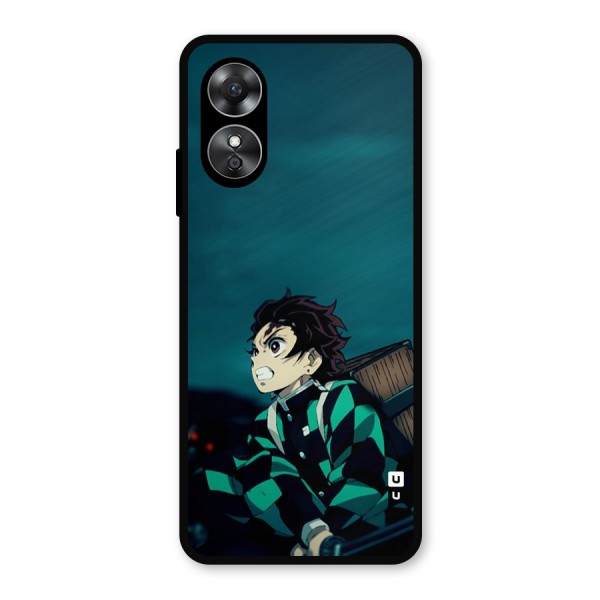 Tanjiro demon slayer Metal Back Case for Oppo A17