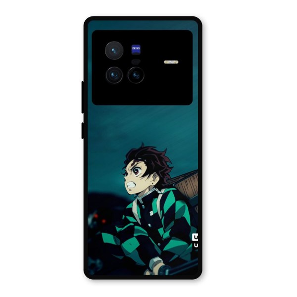 Tanjiro demon slayer Metal Back Case for Vivo X80