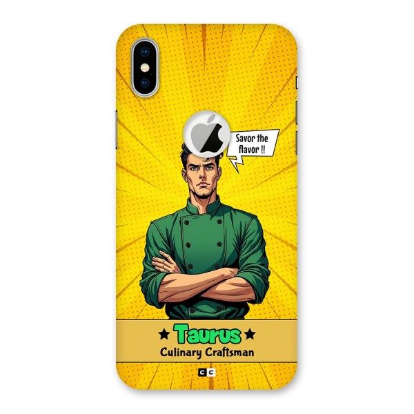 Taurus Craft Back Case for iPhone XS Logo Cut