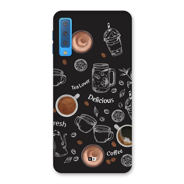 Tea And Coffee Mixture Back Case for Galaxy A7 (2018)