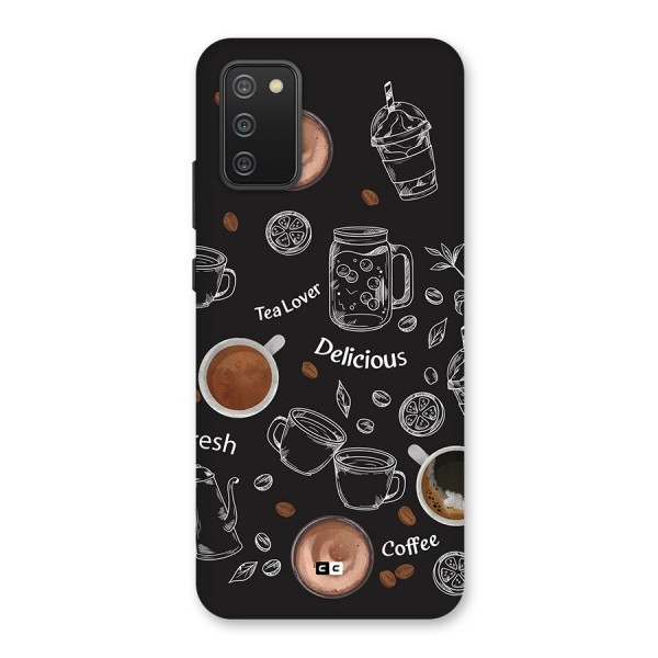 Tea And Coffee Mixture Back Case for Galaxy F02s