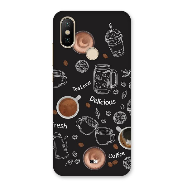 Tea And Coffee Mixture Back Case for Mi A2