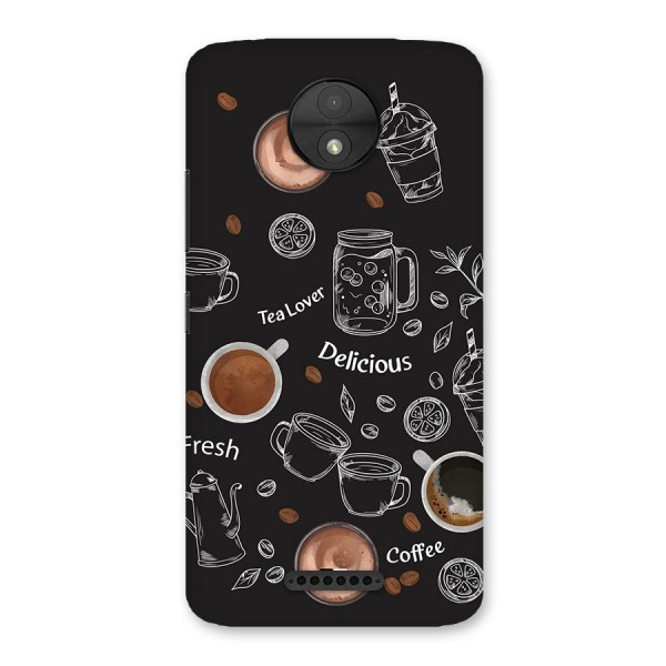 Tea And Coffee Mixture Back Case for Moto C