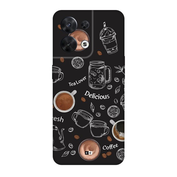 Tea And Coffee Mixture Back Case for Oppo Reno8 5G