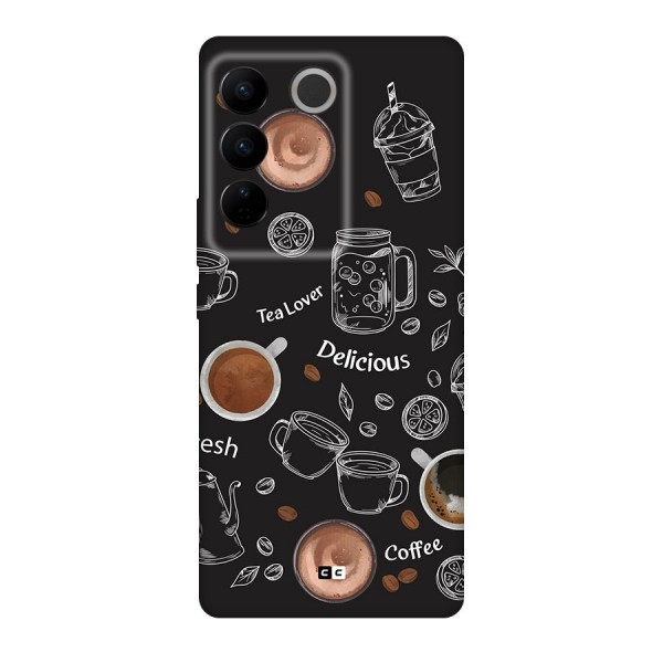 Tea And Coffee Mixture Back Case for Vivo V27