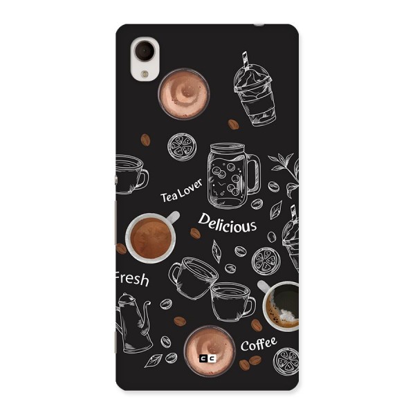 Tea And Coffee Mixture Back Case for Xperia M4 Aqua