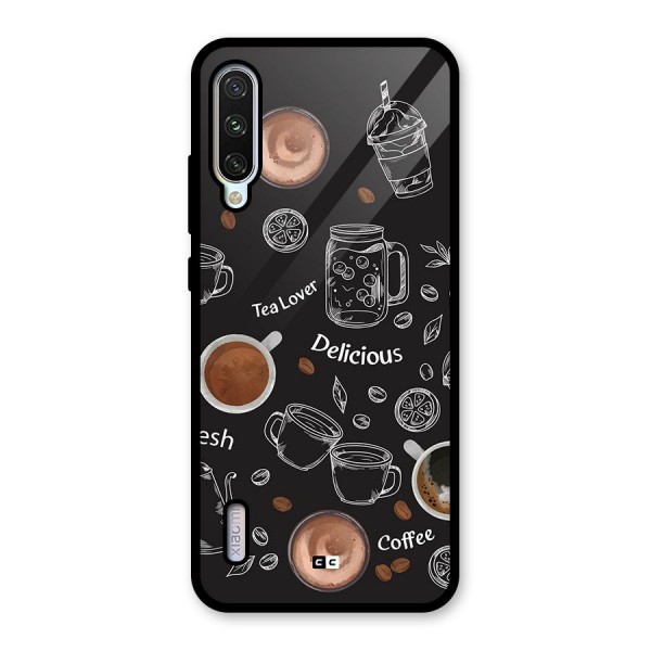 Tea And Coffee Mixture Glass Back Case for Mi A3