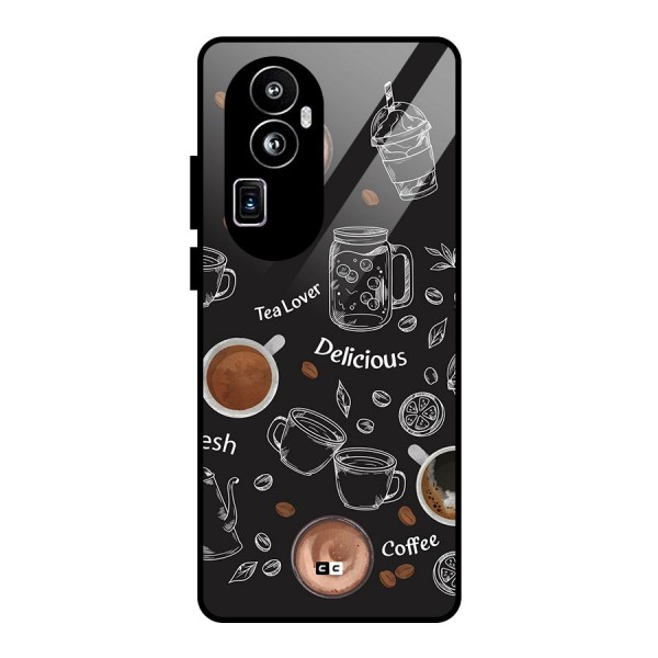 Tea And Coffee Mixture Glass Back Case for Oppo Reno10 Pro Plus