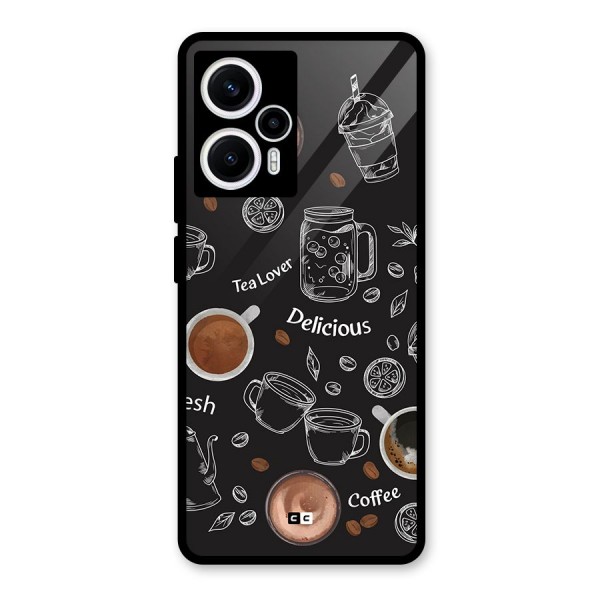 Tea And Coffee Mixture Glass Back Case for Poco F5