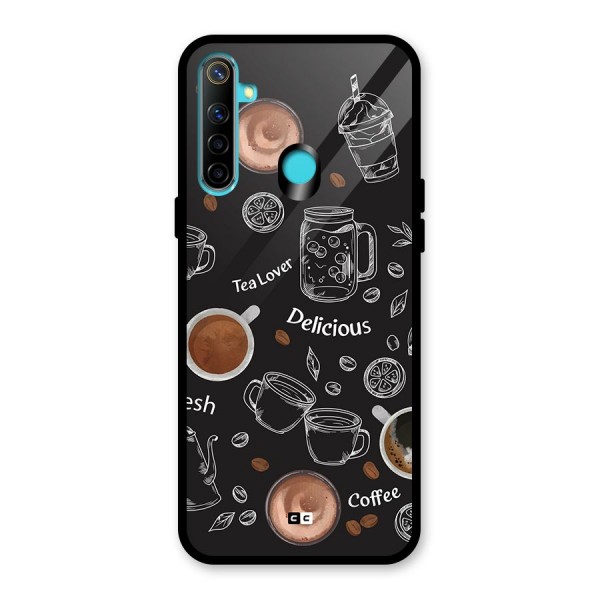 Tea And Coffee Mixture Glass Back Case for Realme 5