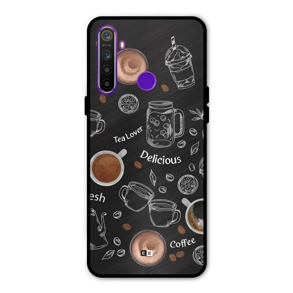 Tea And Coffee Mixture Glass Back Case for Realme 5s