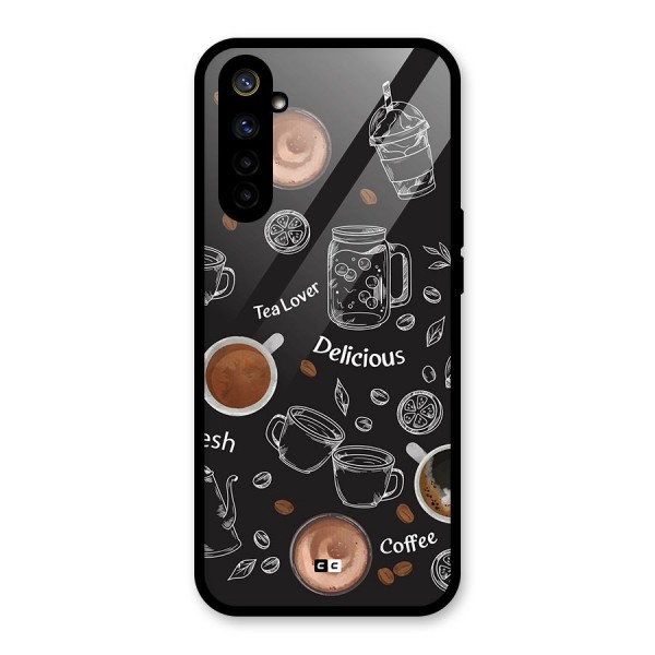 Tea And Coffee Mixture Glass Back Case for Realme 6i