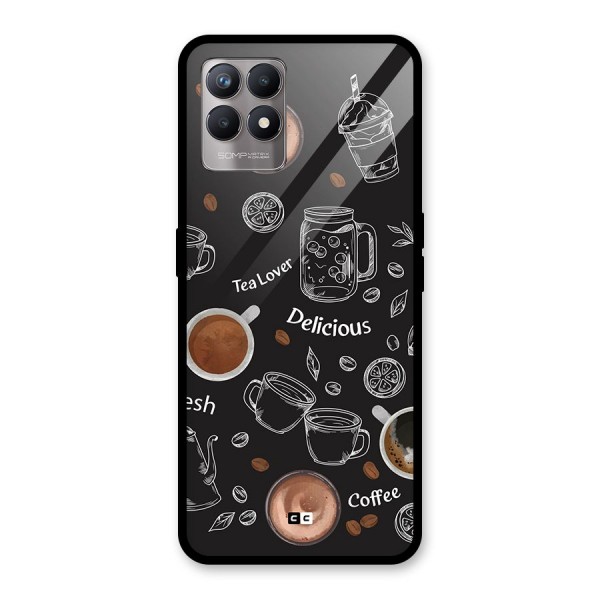 Tea And Coffee Mixture Glass Back Case for Realme 8i