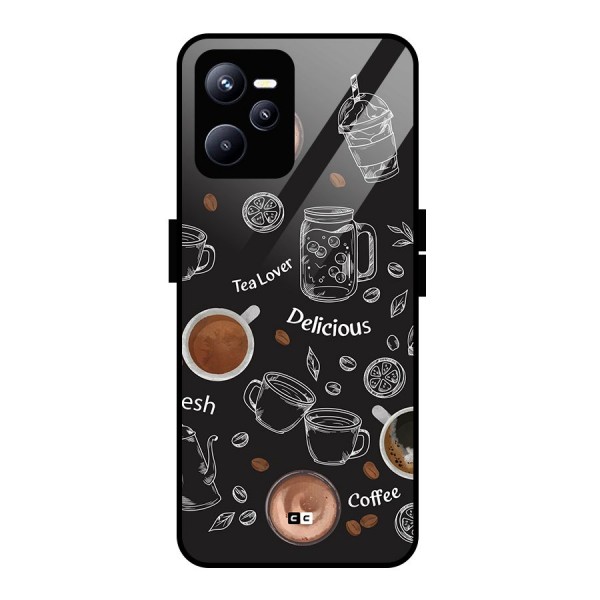 Tea And Coffee Mixture Glass Back Case for Realme C35