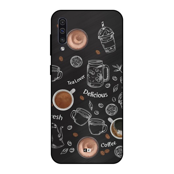 Tea And Coffee Mixture Metal Back Case for Galaxy A50s