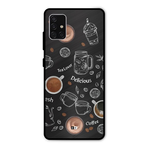 Tea And Coffee Mixture Metal Back Case for Galaxy A51