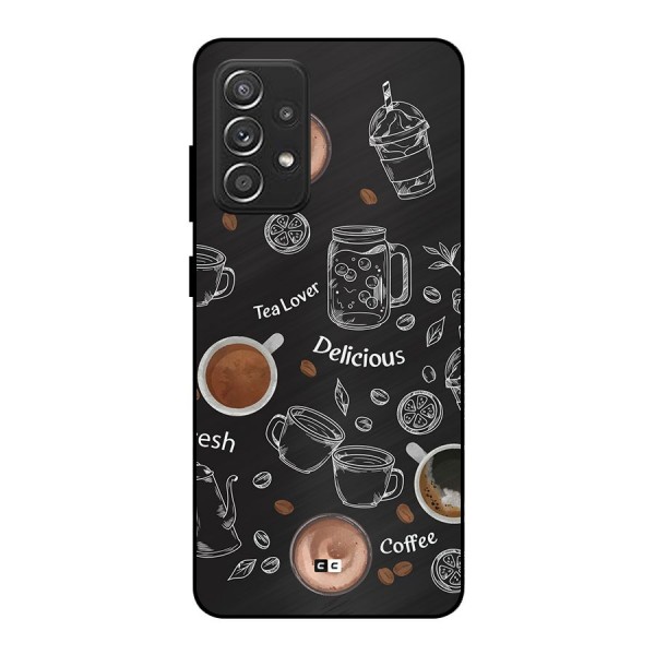 Tea And Coffee Mixture Metal Back Case for Galaxy A52