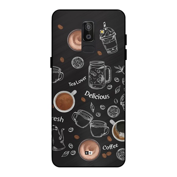 Tea And Coffee Mixture Metal Back Case for Galaxy J8