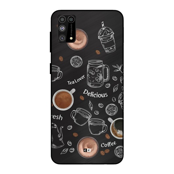 Tea And Coffee Mixture Metal Back Case for Galaxy M31