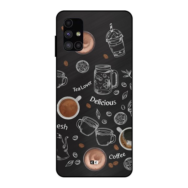 Tea And Coffee Mixture Metal Back Case for Galaxy M51