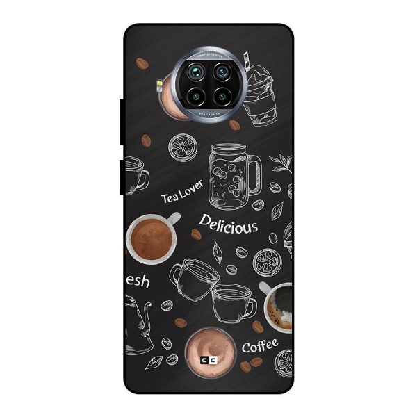 Tea And Coffee Mixture Metal Back Case for Mi 10i