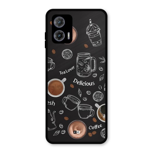 Tea And Coffee Mixture Metal Back Case for Moto G73