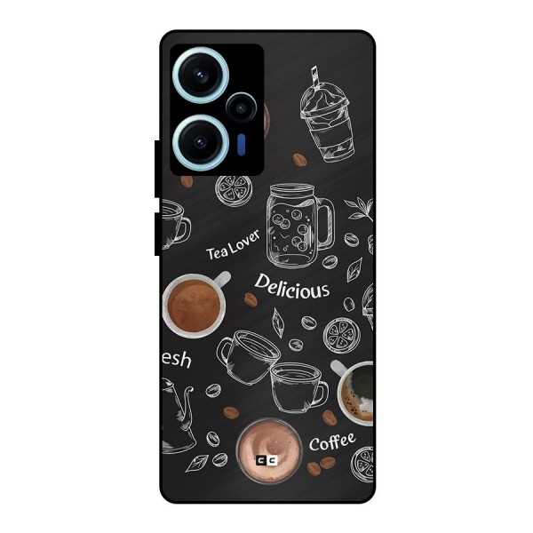 Tea And Coffee Mixture Metal Back Case for Poco F5