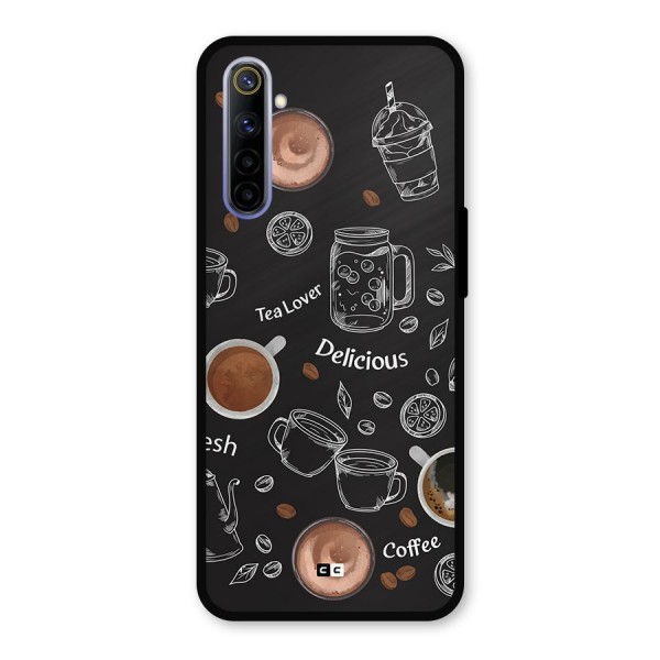 Tea And Coffee Mixture Metal Back Case for Realme 6