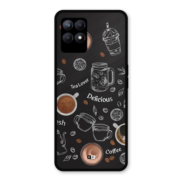 Tea And Coffee Mixture Metal Back Case for Realme 8i