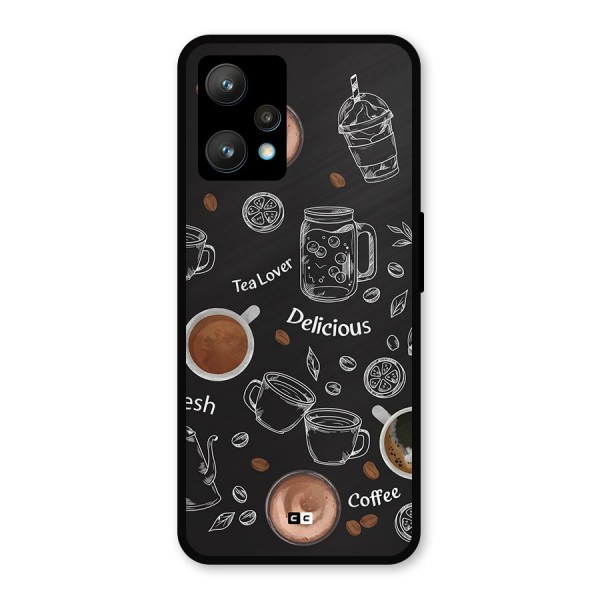 Tea And Coffee Mixture Metal Back Case for Realme 9