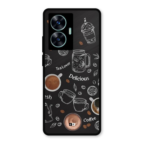 Tea And Coffee Mixture Metal Back Case for Realme C55