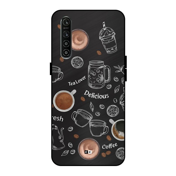 Tea And Coffee Mixture Metal Back Case for Realme XT