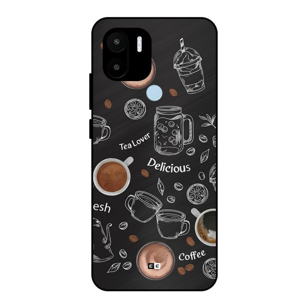 Tea And Coffee Mixture Metal Back Case for Redmi A1 Plus