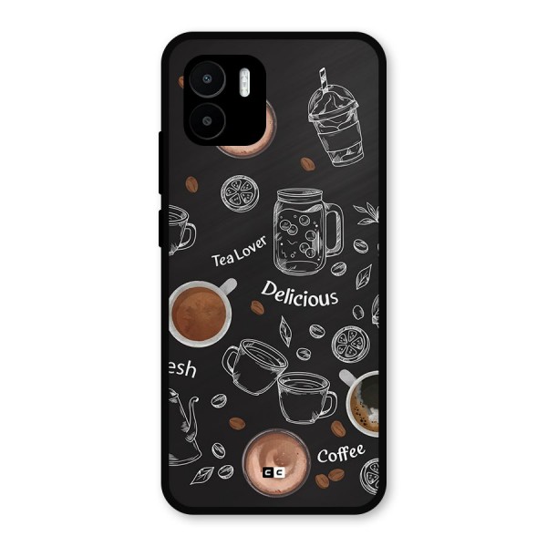 Tea And Coffee Mixture Metal Back Case for Redmi A2