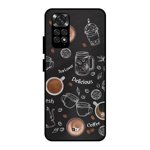 Tea And Coffee Mixture Metal Back Case for Redmi Note 11 Pro