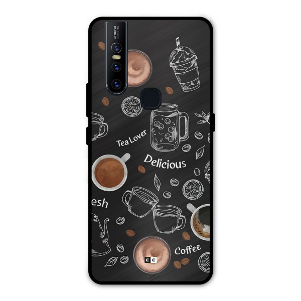 Tea And Coffee Mixture Metal Back Case for Vivo V15