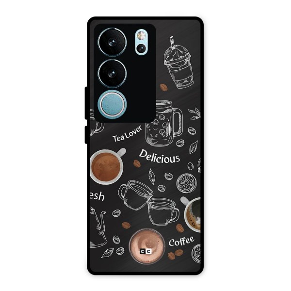 Tea And Coffee Mixture Metal Back Case for Vivo V29