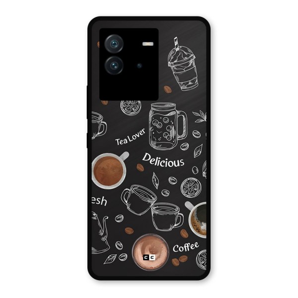Tea And Coffee Mixture Metal Back Case for iQOO Neo 6 5G