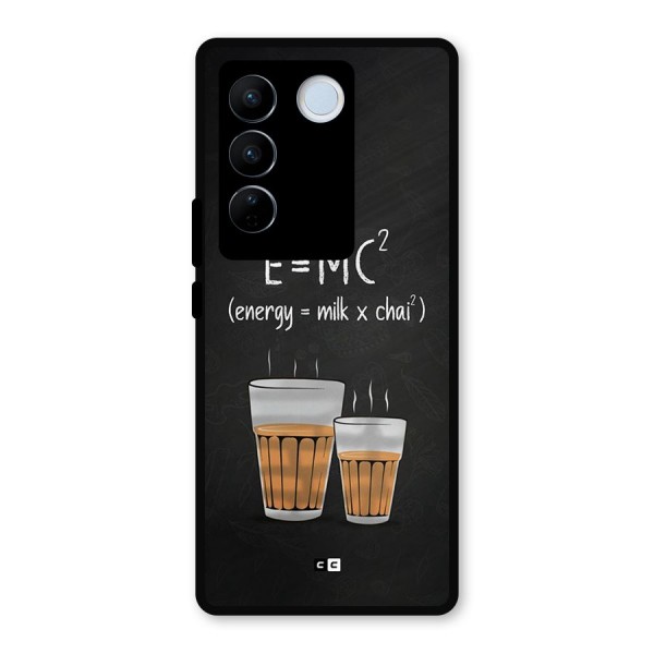 Tea Formula Metal Back Case for Vivo V27 Pro