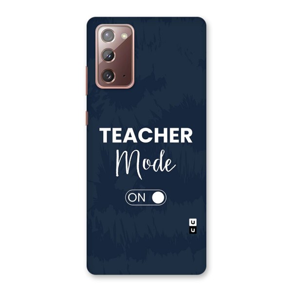 Teacher Mode On Back Case for Galaxy Note 20