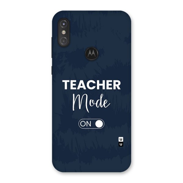 Teacher Mode On Back Case for Motorola One Power