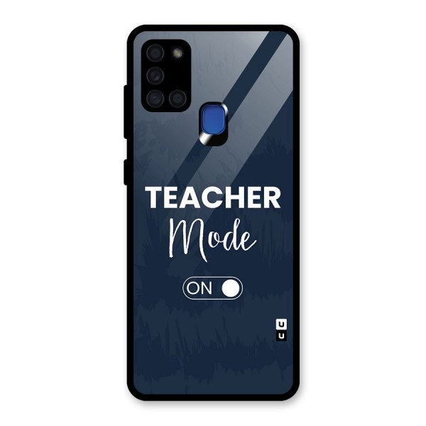 Teacher Mode On Glass Back Case for Galaxy A21s