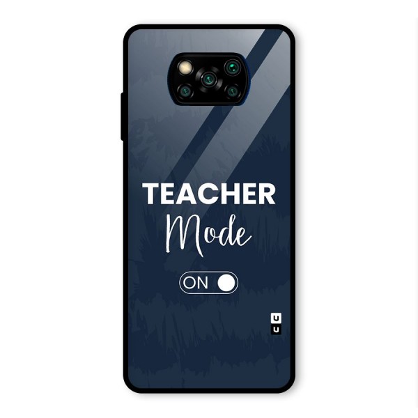 Teacher Mode On Glass Back Case for Poco X3 Pro